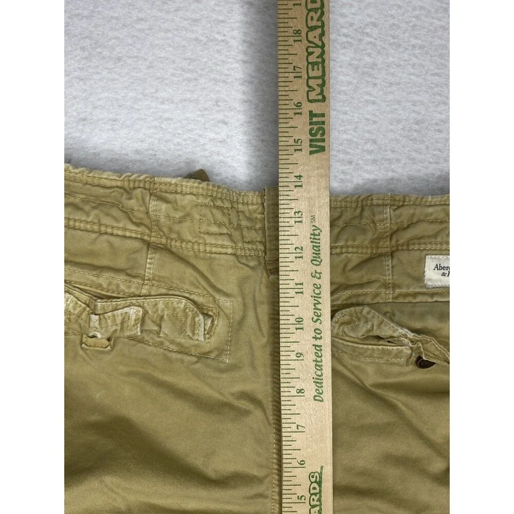 Vintage Abercrombie & Fitch Cargo Shorts Mens 31 Beige Y2K Utility Preppy Button